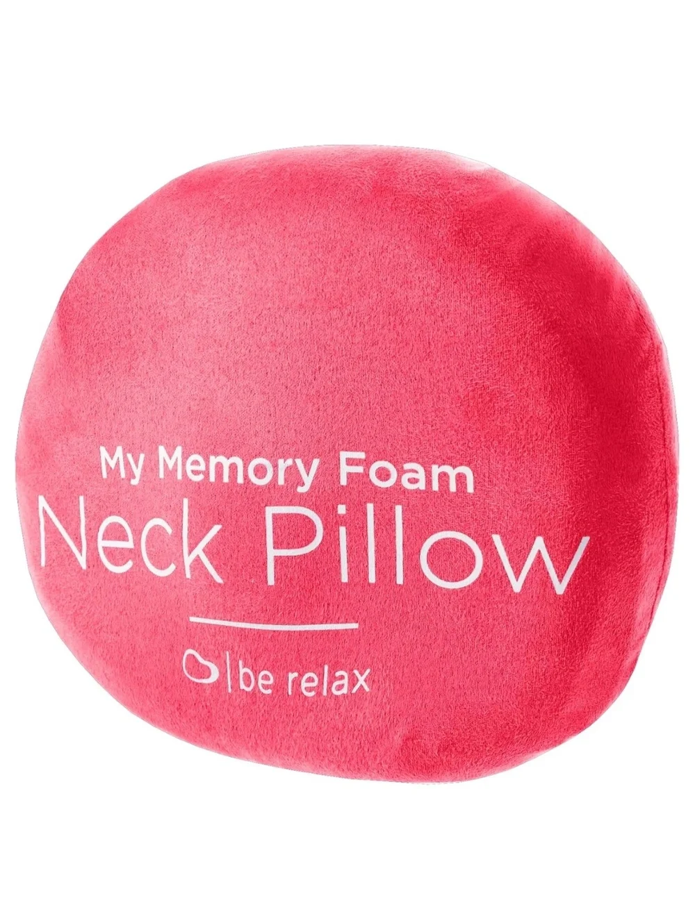 Be Relax Wellness Color Edition Pink Travel Neck Pillow with Carrying Bag